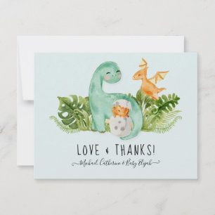Dinosaur Dino Tackkort Pojke Shower Tack Kort