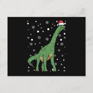 Dinosaur dino Tomte julen mössa jul Vykort