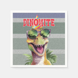 Dinosaur Dinomite Jurassic-Födelsedagsfest Pappersservett