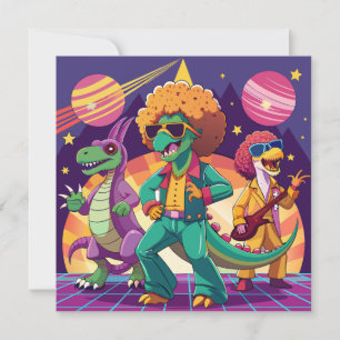 Dinosaur Disco Gräver Inbjudningar