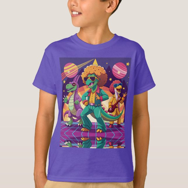 Dinosaur Disco Gräver skum T Shirt (Framsida)