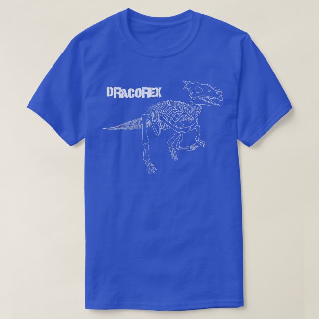 Dinosaur Dracore Fossil skeleton  T Shirt (Design framsida)