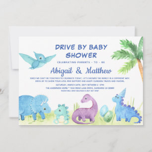 Dinosaur Drive by Baby Shower Cute Cute Meddelande