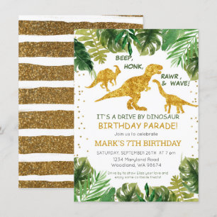 Dinosaur Drive by Birthday Parad bjudande Inbjudningar