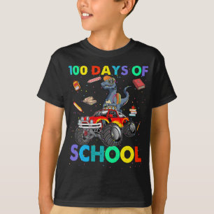 Dinosaur Drive Lastbil 100 dagar av skolbarnpojkar T Shirt