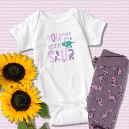 Dinosaur du gör mitt hjärta saur Cute Girl T Shirt