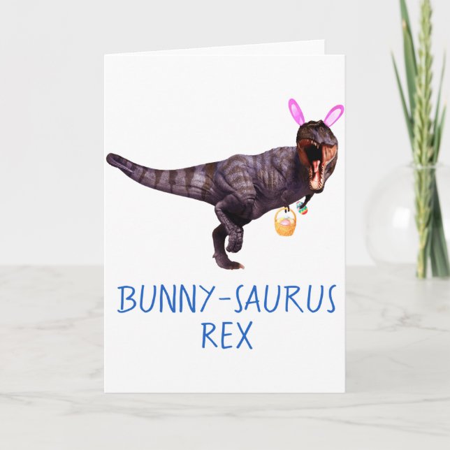 Dinosaur Easter Bunny T Rex Tyrannosaurus Funny T  Kort (Framsida)