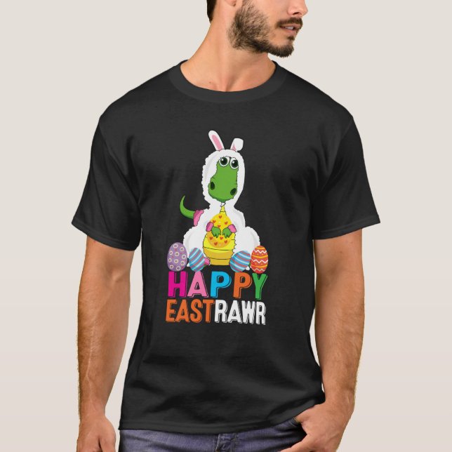 Dinosaur Easter Day Eggs cellent Happy East Rawr r T Shirt (Framsida)
