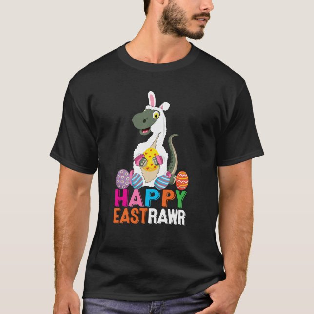 Dinosaur Easter Day Eggs cellent Happy East Rawr r T Shirt (Framsida)