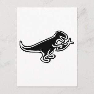 Dinosaur Eating Jesus Fish Vykort