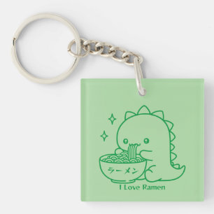 Dinosaur Eating Ramen Noodles Personlig Kawaii