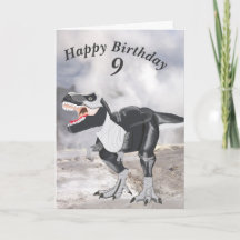 Dinosaur Editable Card med hög ålder