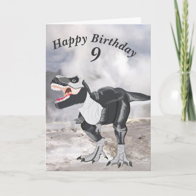 Dinosaur Editable Card med hög ålder Kort (Framsida)