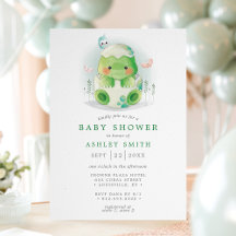 Dinosaur Egg Cute Watercolor Boy Shower