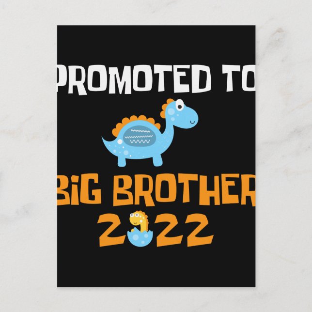 Dinosaur Egg Hatching befordrad till storebror Vykort (Framsida)