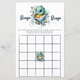 Dinosaur Egg Watercolor Löv Baby Shower-spel