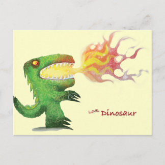 Dinosaur eller Dragon by Little t och Abdul Rashee Vykort