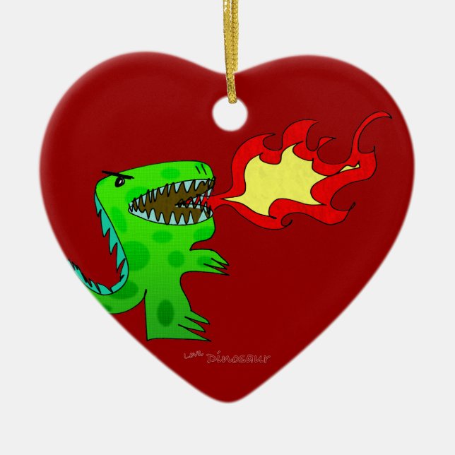 Dinosaur eller drake av Jessica Jimerson - 2 Julgransprydnad Keramik (Framsidan)