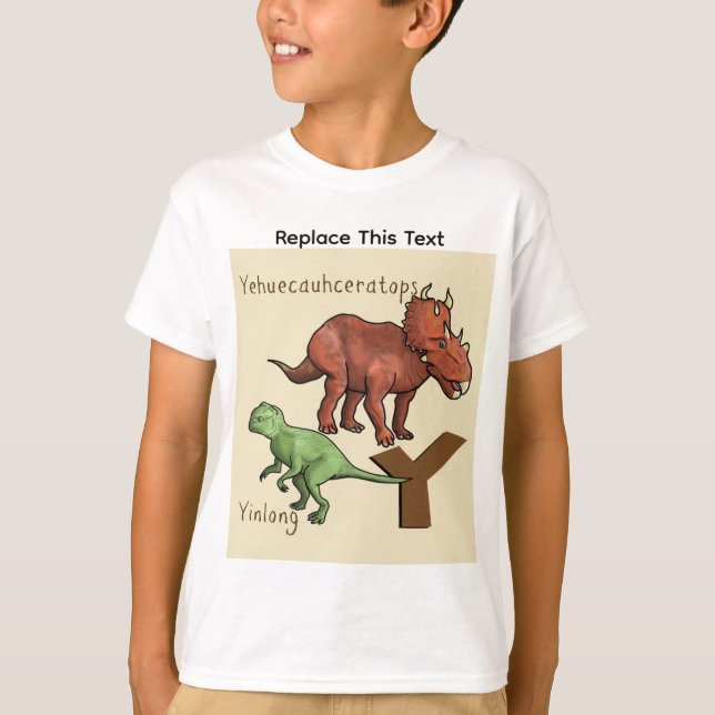 Dinosaur eller förhistorisk djur T-shirt (Framsida)