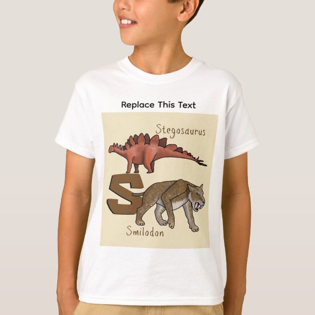 Dinosaur eller förhistorisk djur T-shirt (Framsida)