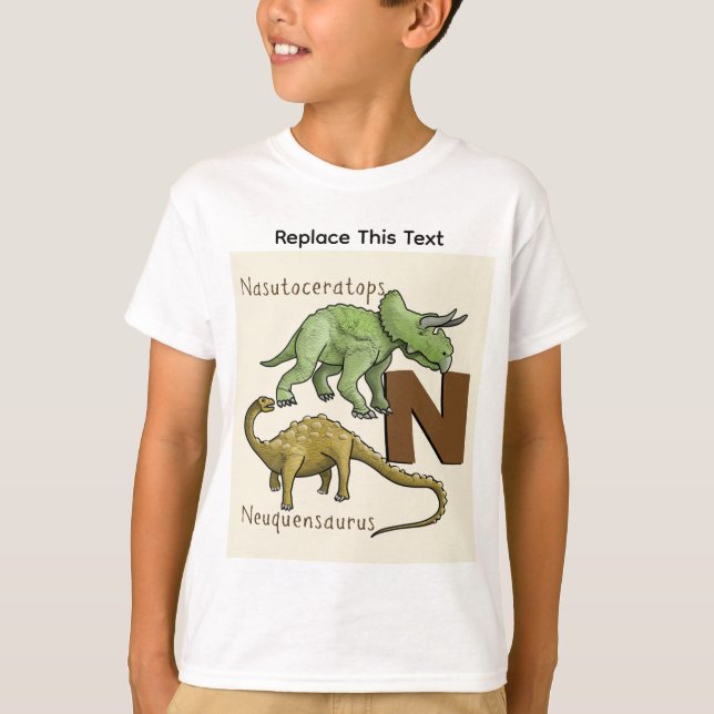 Dinosaur eller förhistorisk djur T-shirt (Framsida)