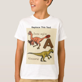 Dinosaur eller förhistoriskt djur bokstaven A T Shirt