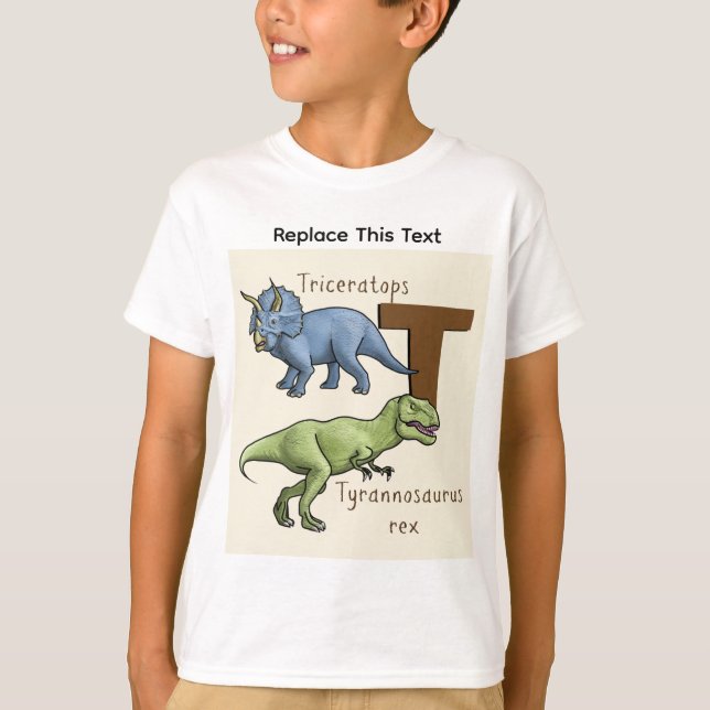 Dinosaur eller förhistoriskt djur T-shirt (Framsida)