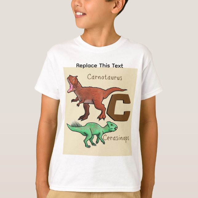Dinosaur eller förhistoriskt djur t shirt (Framsida)
