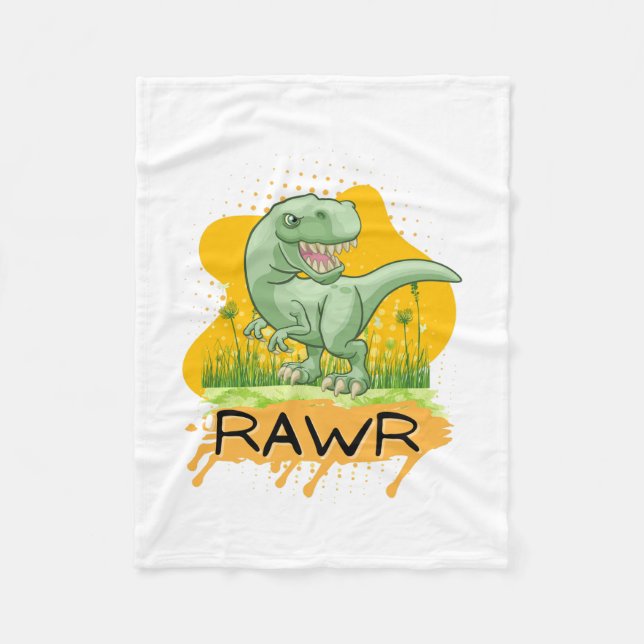 DINOSAUR ERA-TECKNAD FLEECEFILT (Framsidan)