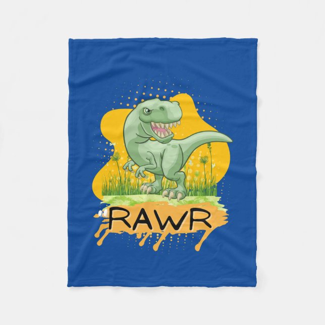 DINOSAUR ERA-TECKNAD FLEECEFILT (Framsidan)