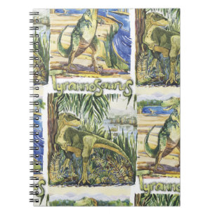 Dinosaur Era: Watercolor liggande illustration Anteckningsbok