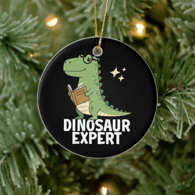 Dinosaur Expert - Cool Science Dino T-rex Älskare  Julgransprydnad Keramik (Träd)