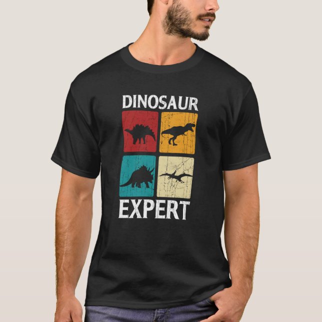 Dinosaur Expert Rex Dino Tyrannosaurus Rex T Shirt (Framsida)
