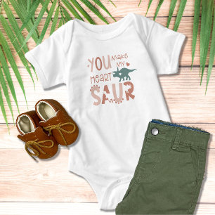 Dinosaur Få mitt hjärta att bli surt Söt Könsneutr T Shirt