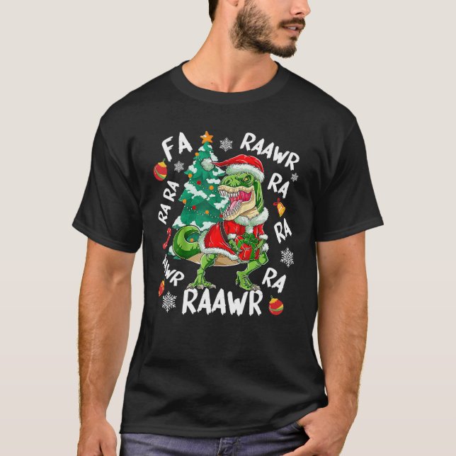Dinosaur Fa Ra Ra Ra Rawr T - Rex Funny jul Shirt (Framsida)