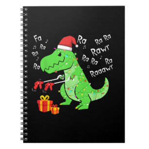 Dinosaur Fa Ra Ra Ra Rawr T-Rex Funny jul Xm Anteckningsbok