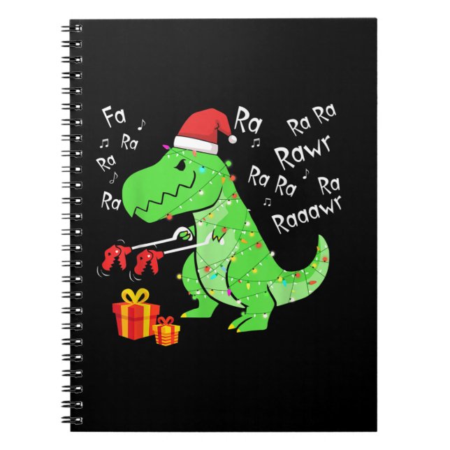 Dinosaur Fa Ra Ra Ra Rawr T-Rex Funny jul Xm Anteckningsbok (Framsidan)