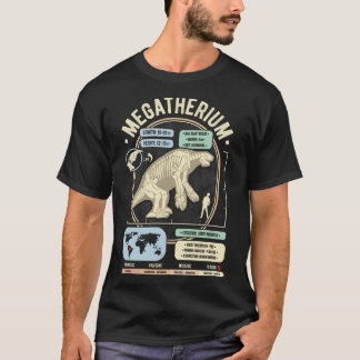 Dinosaur Facts - Megatherium Giant Sloth Science A T Shirt