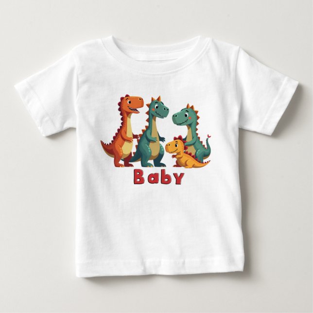Dinosaur Family T-Shirt (baby) (Framsida)
