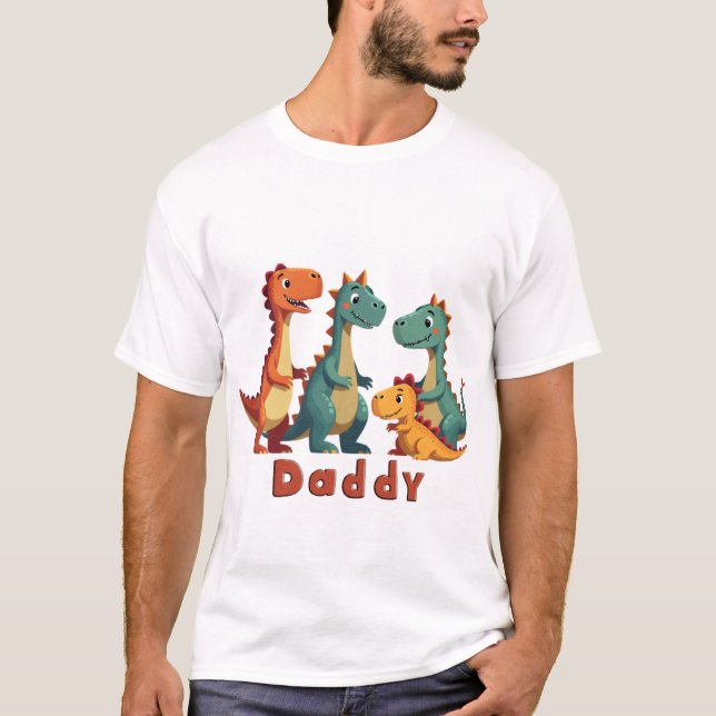 Dinosaur Family T-Shirt (pappa) (Framsida)