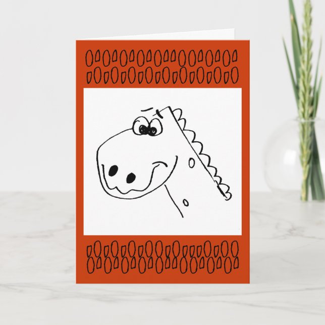 Dinosaur (Färg me) Kort (Framsida)