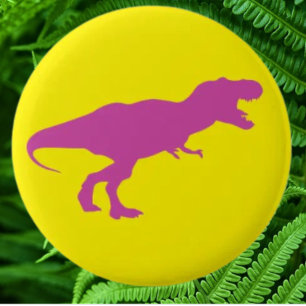 Dinosaur-färgad Gult Knapp