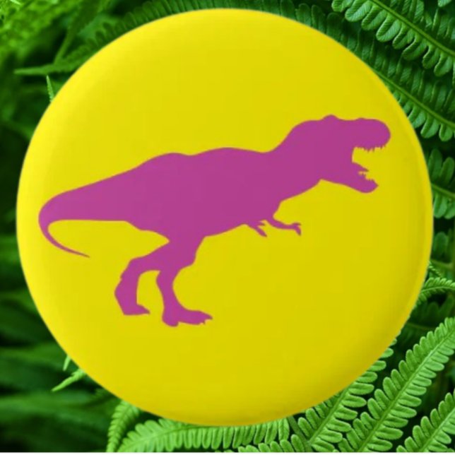 Dinosaur-färgad Gult Knapp (Bring your dream party to life with our selection of quality Dinosaur themed party supplies )