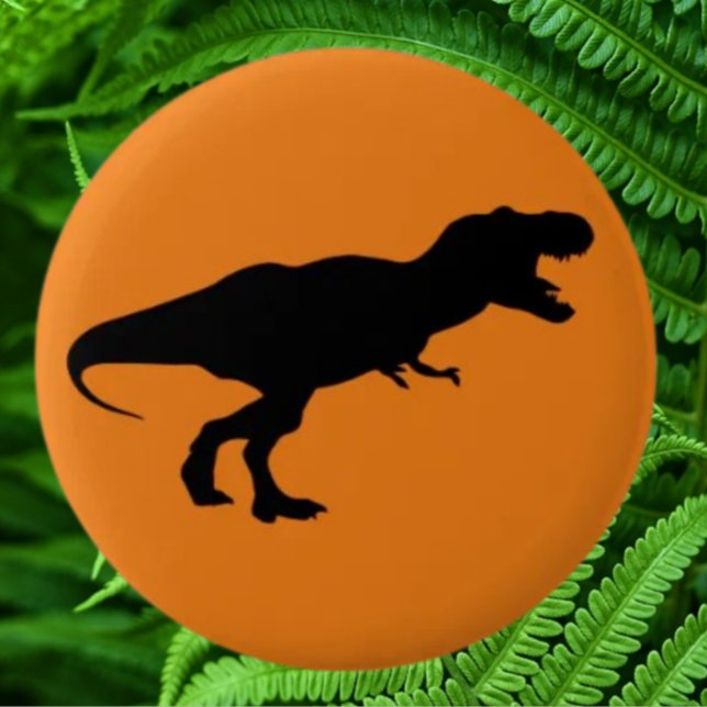 Dinosaur-färgad Orange Knapp (Bring your dream party to life with our selection of quality Dinosaur themed party supplies )