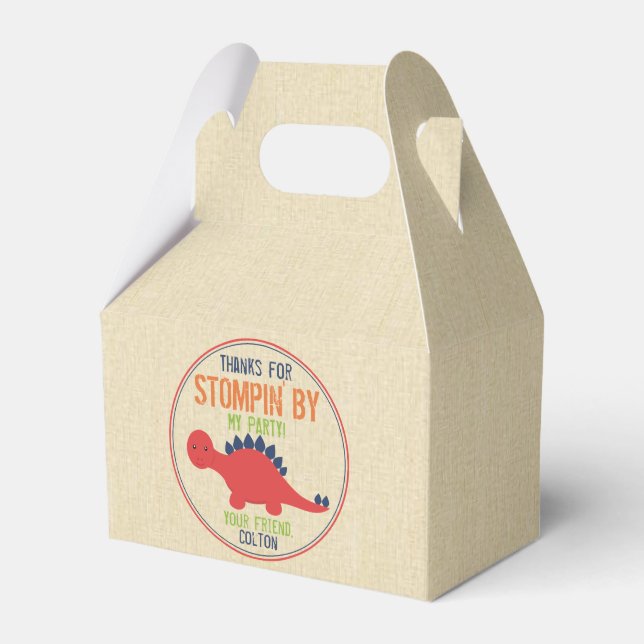 Dinosaur Favor Boxes - Dinosaur Party favors Presentaskar (Framsidan Sidan)
