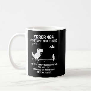 Dinosaur-fel 404 Costume Hittade inte kod Hallowee Kaffemugg