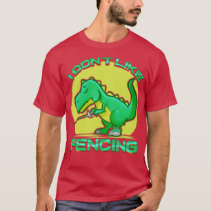 Dinosaur Fencer TRex Fince Funny Sword Fighter T Shirt
