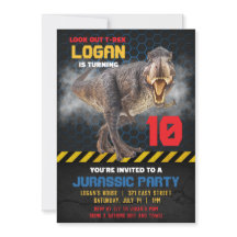 Dinosaur-fest-inbjudan