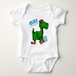 Dinosaur firar "Ohi Day" utklädd till Tsolias T Shirt