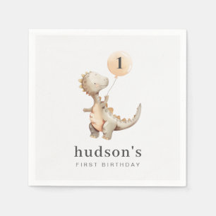 Dinosaur First Birthday Balloon Pappersservett
